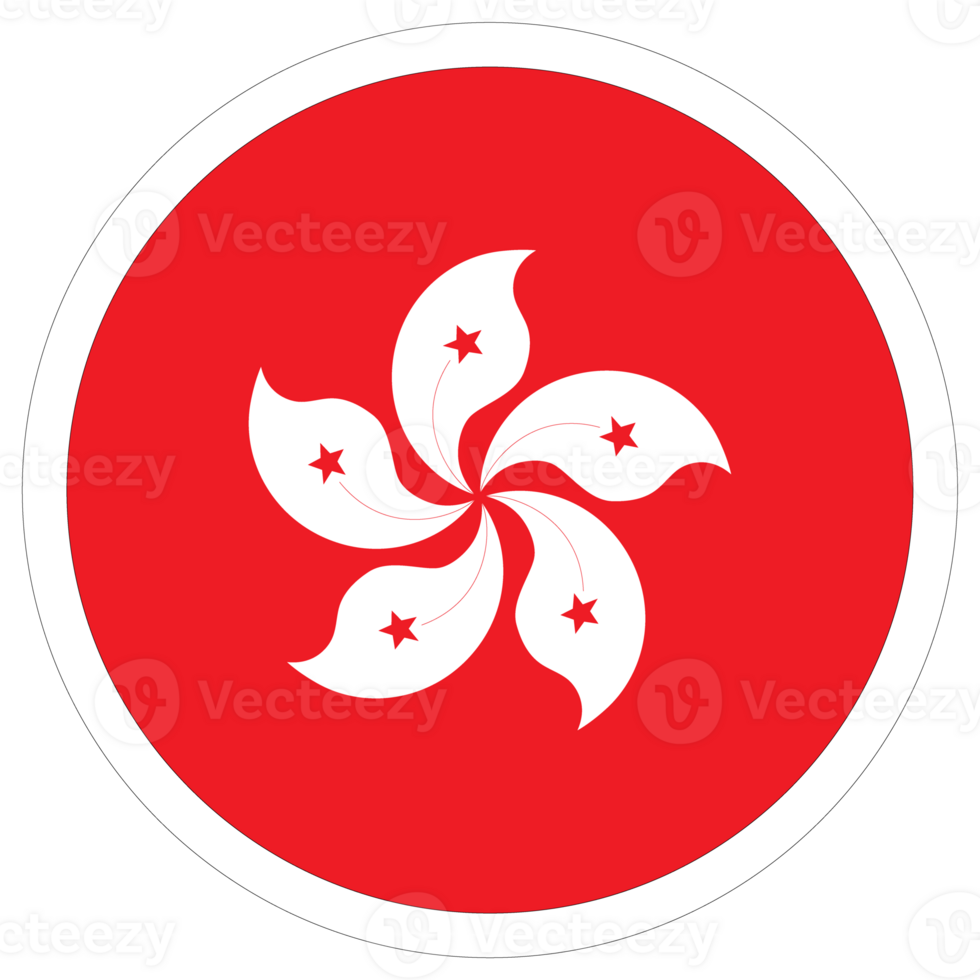 The Flag of Hong Kong. Hong Kong flag in shape png