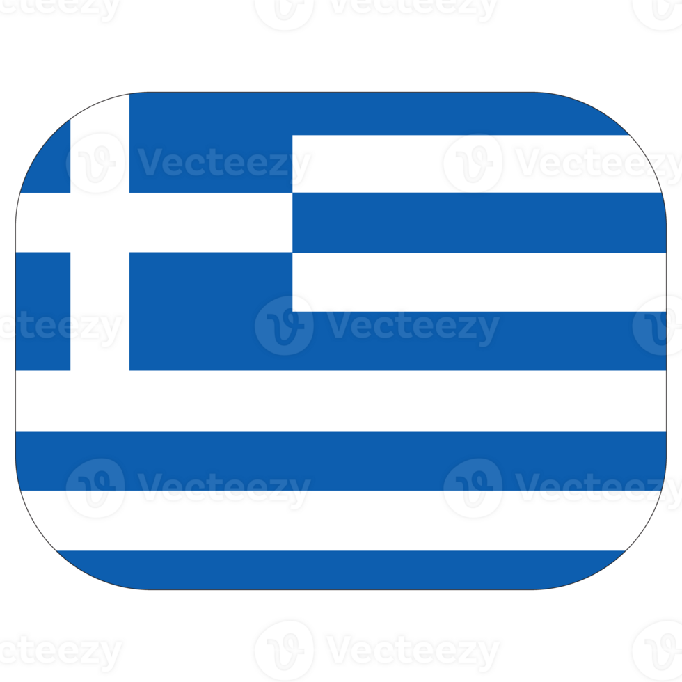 Greek flag in design shape. Flag of Greece in design shape png