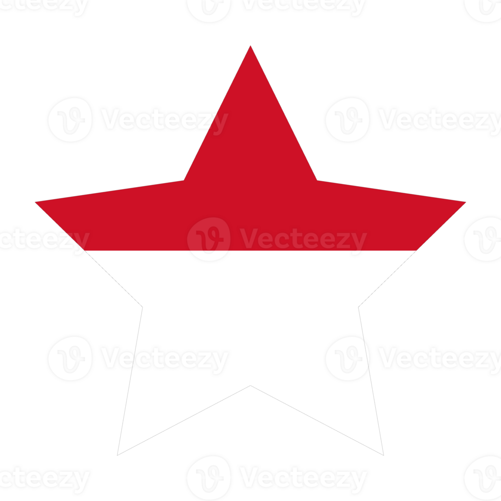 Indonesian flag in design shape. Flag of Indonesia in design shape png