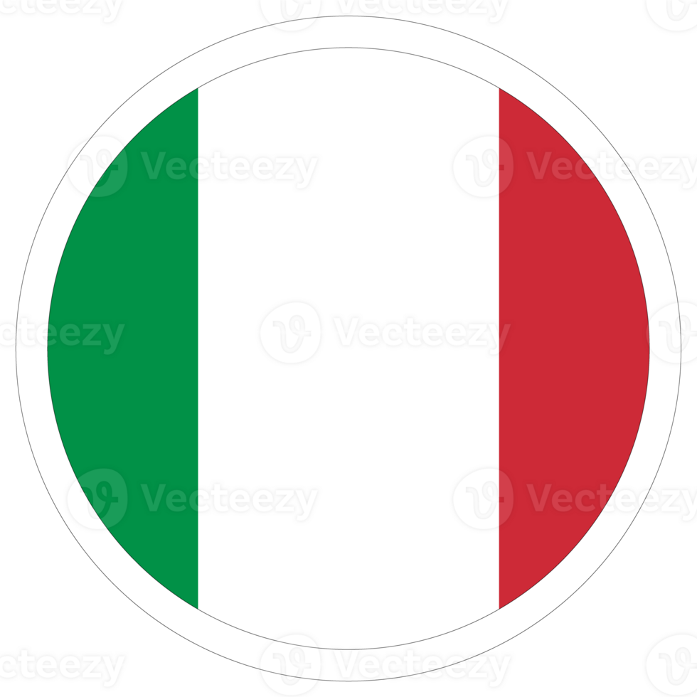 Italian flag in design shape. Flag of Italy in design shape png