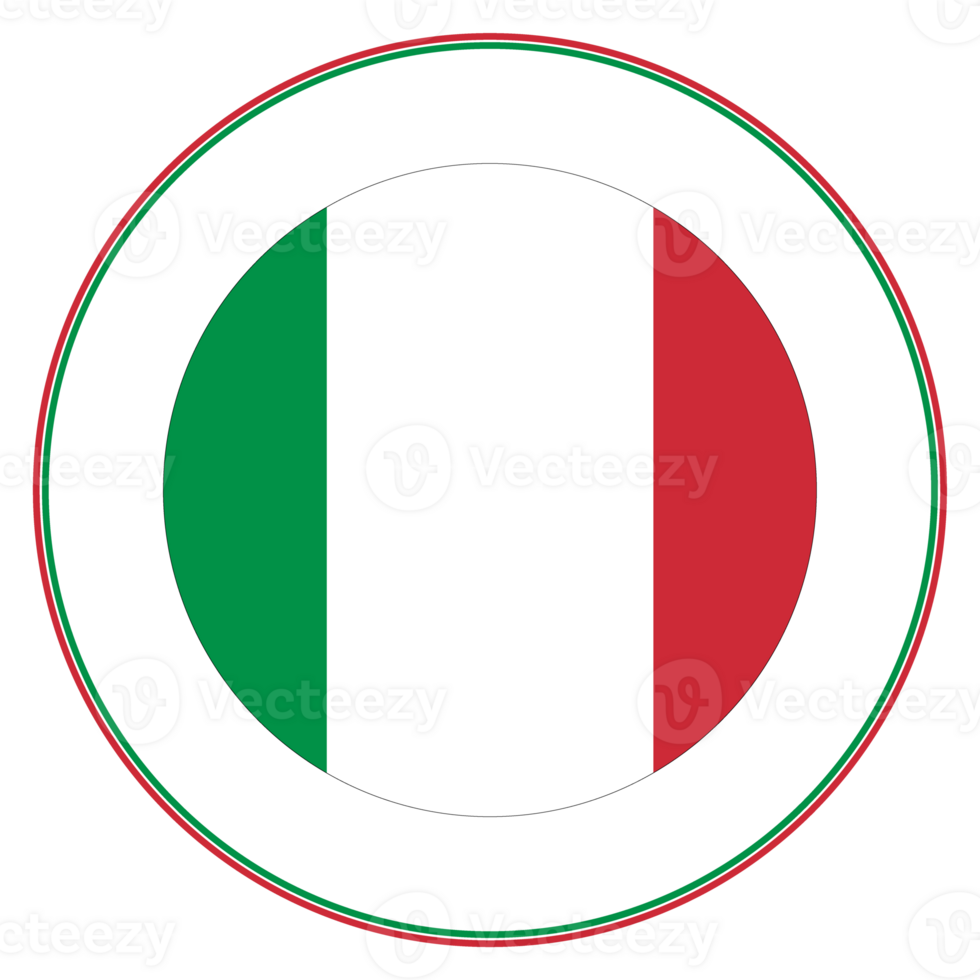 Italian flag in design shape. Flag of Italy in design shape png