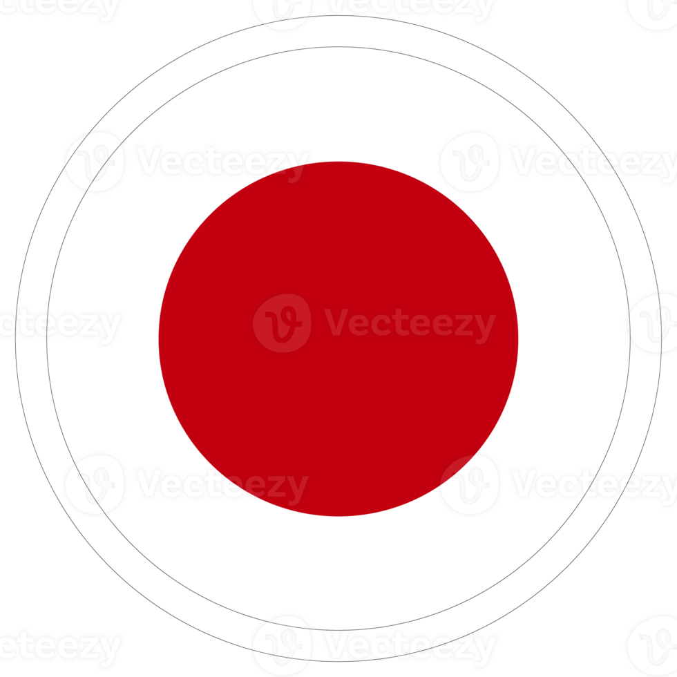 Japanese flag in design shape. Flag of Japan in design shape. png