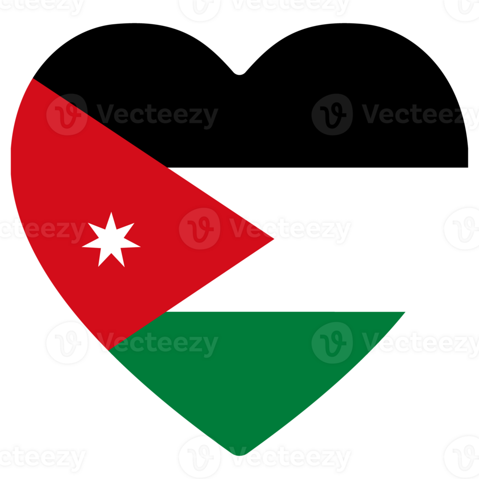 Jordan flag. Flag of Jordan in shape png