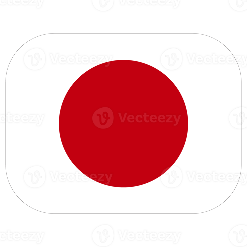 japanisch Flagge im Design Form. Flagge von Japan im Design Form. png