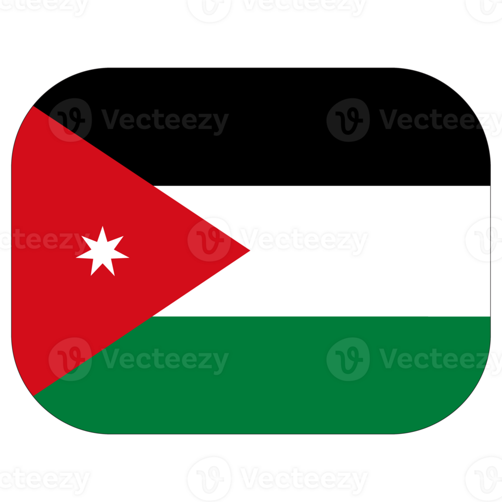 Jordan flag. Flag of Jordan in shape 25862835 PNG