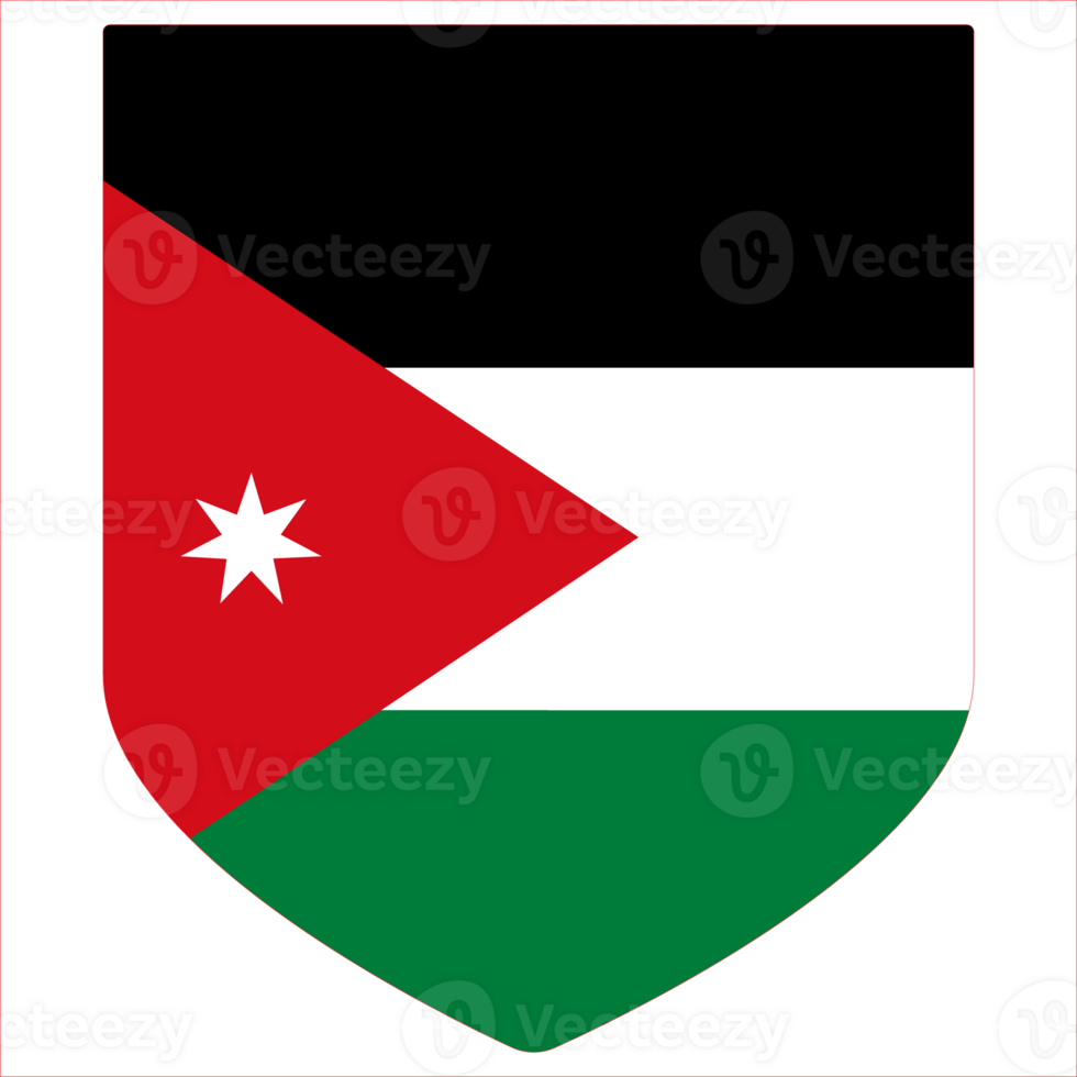 Jordan flag. Flag of Jordan in shape 25862837 PNG