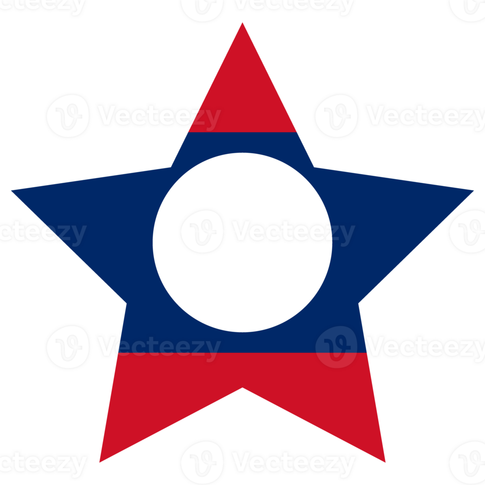 Laos flag in design shape. Flag of Laos in design shape. png