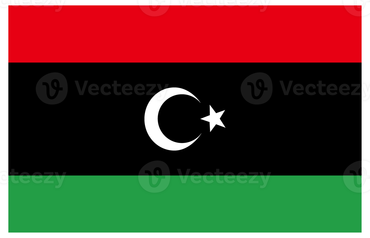 Flag of Libya design shape. Libya flag within design shape png