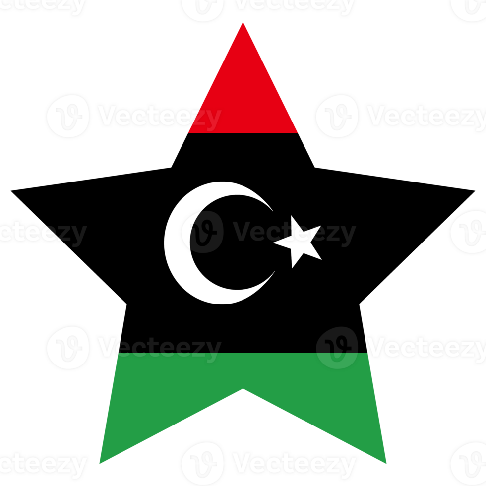 Flag of Libya design shape. Libya flag within design shape png