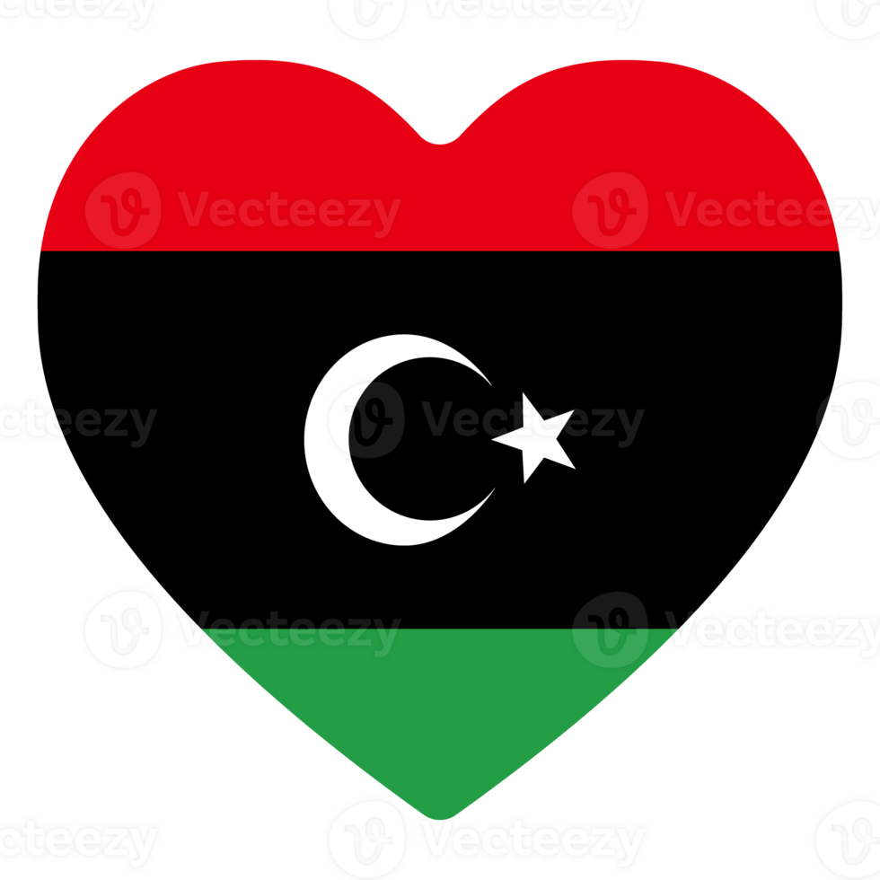 Flag of Libya design shape. Libya flag within design shape png