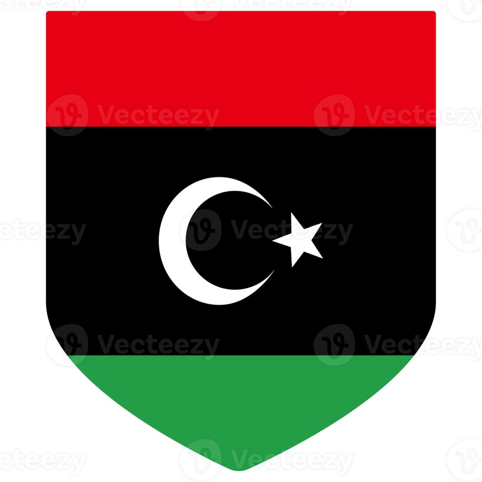 Flag of Libya design shape. Libya flag within design shape png