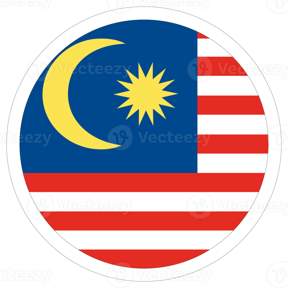 Malaysian flag in design shape. Flag of Malaysia in design shape