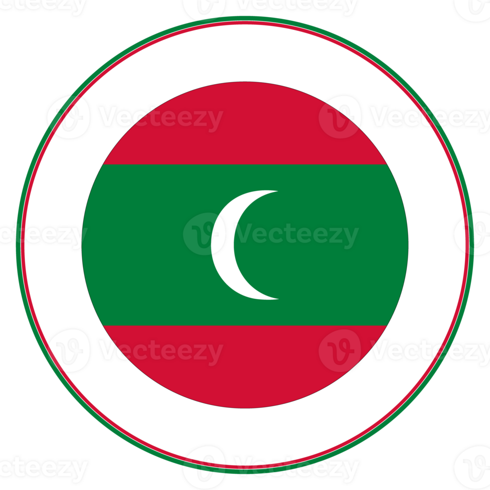 Maldives flag in design shape. Flag of Maldives in design shape png