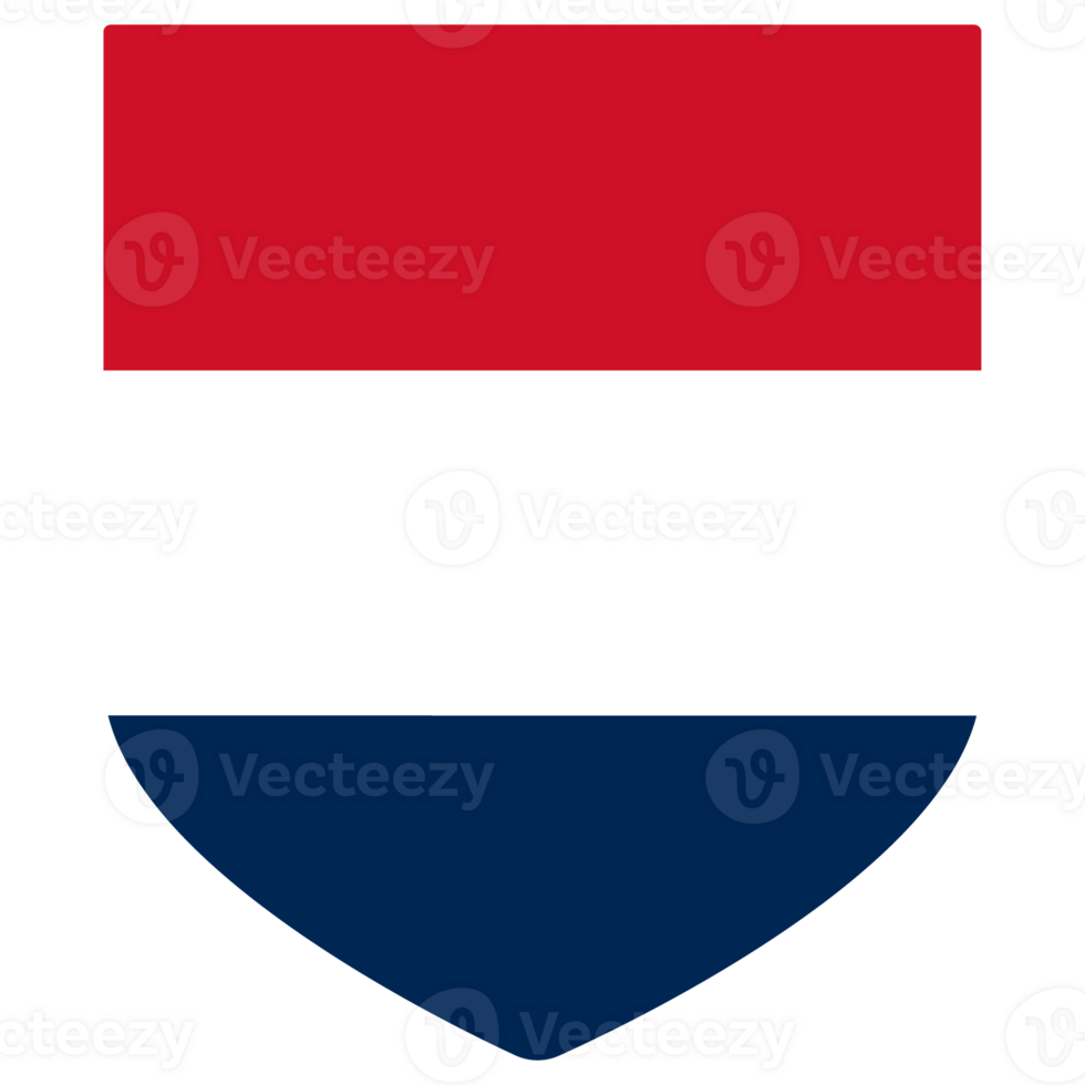 Netherlands flag in design shape. The Flag of the Netherlands in a design shape png