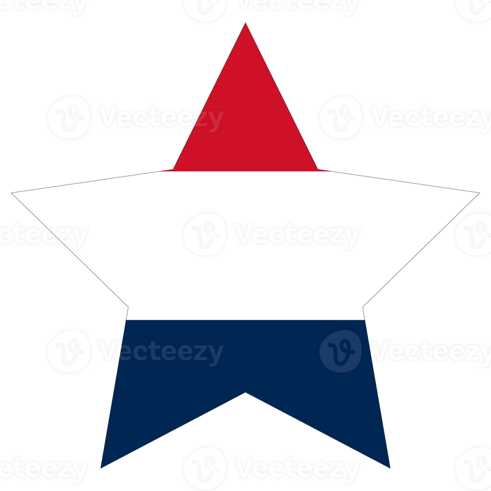 Netherlands flag in design shape. The Flag of the Netherlands in a design shape png