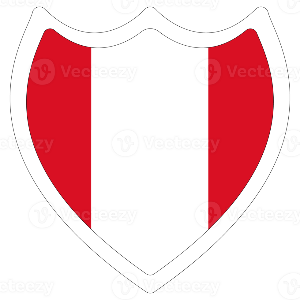 Flag of Peru. Peru flag in design shape png