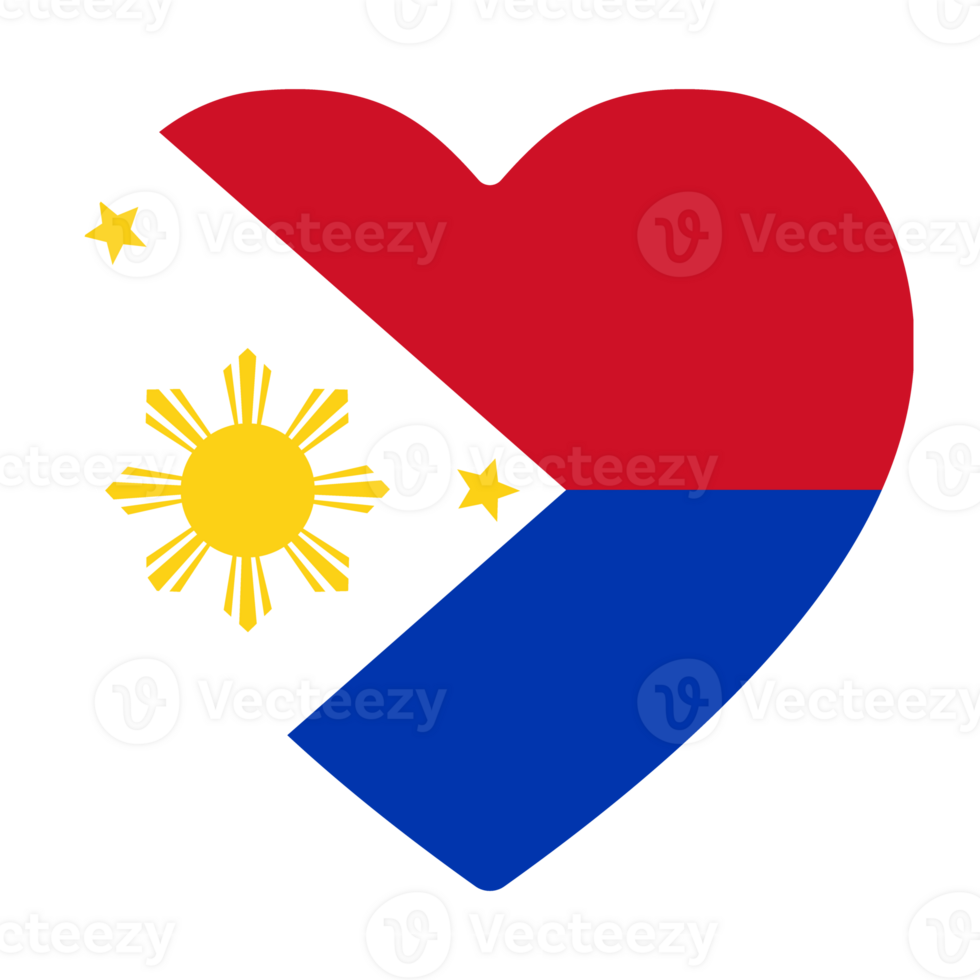 Flag of Philippines in design shape. Pilipino flag shape. png
