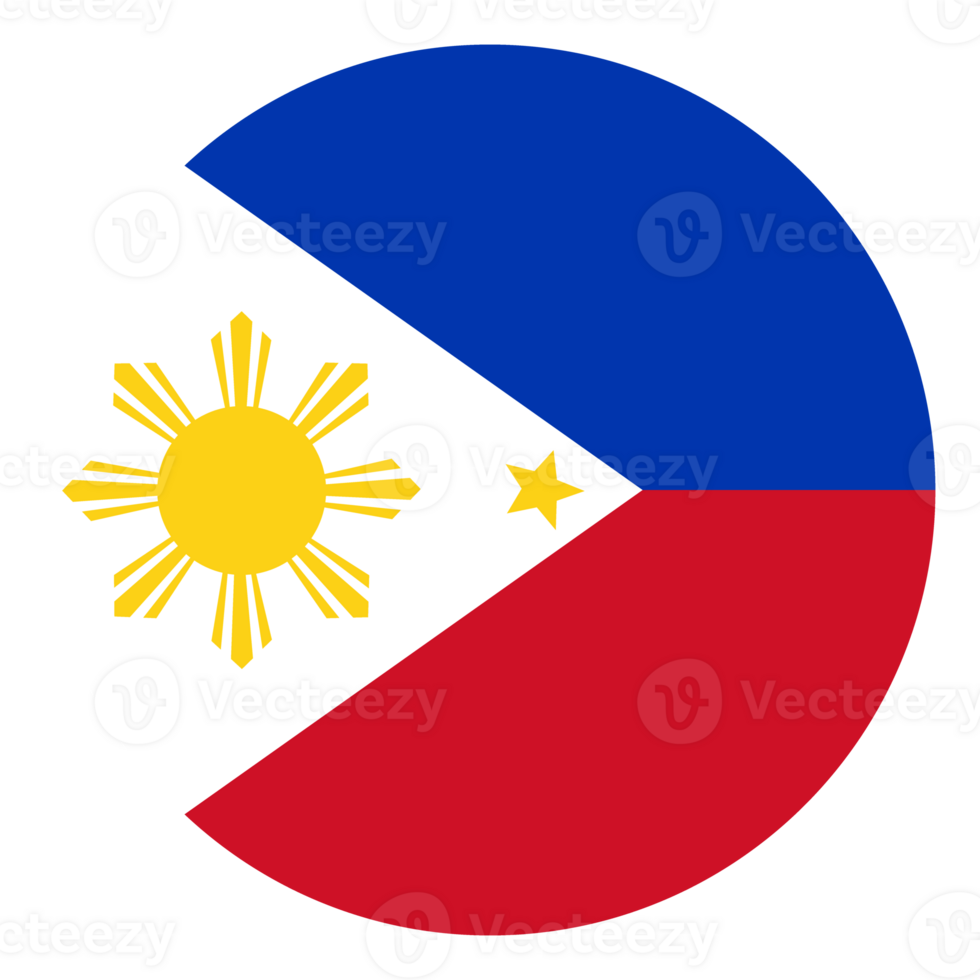 Flag of Philippines in design shape. Pilipino flag shape. png