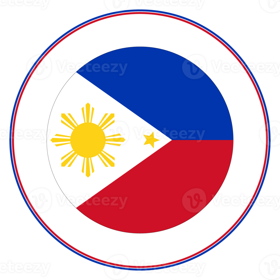 Flag of Philippines in design shape. Pilipino flag shape. png