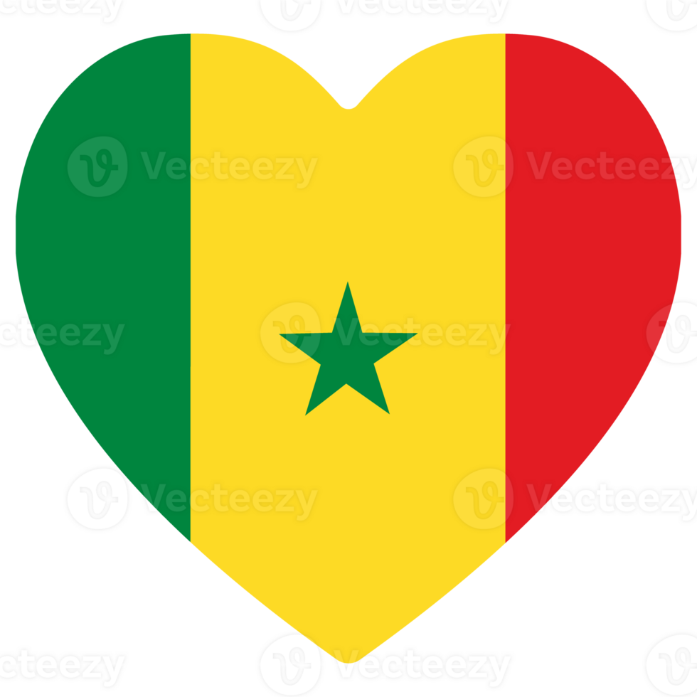 Senegal flag. Flag of Senegal in design shape. png