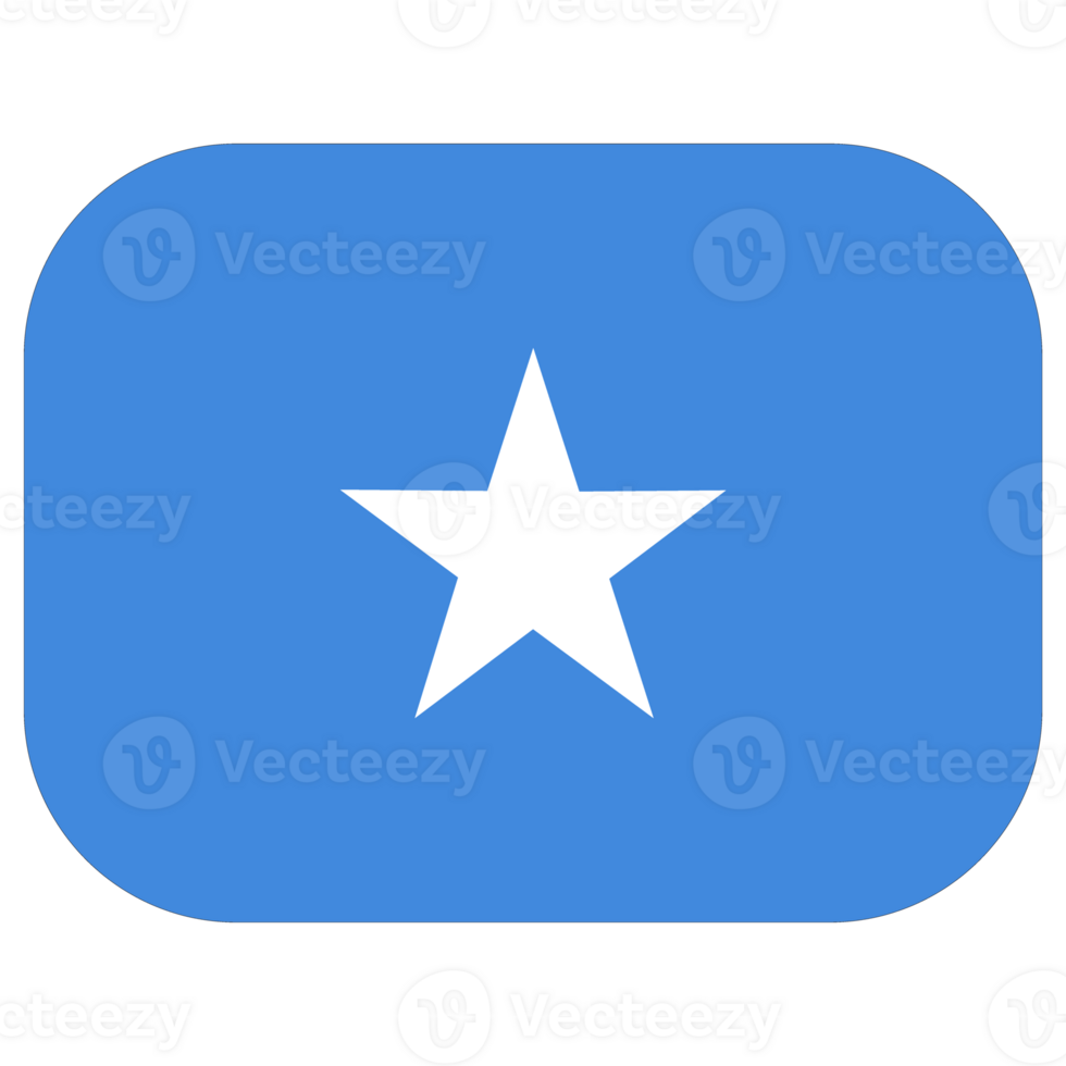 Flag of Somalia. Somalian flag in design shape png