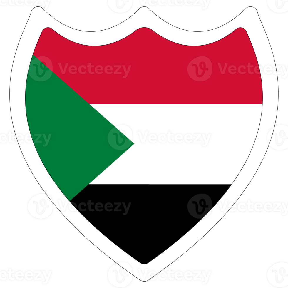 Sudan Flag. Flag of Sudan in design shape png
