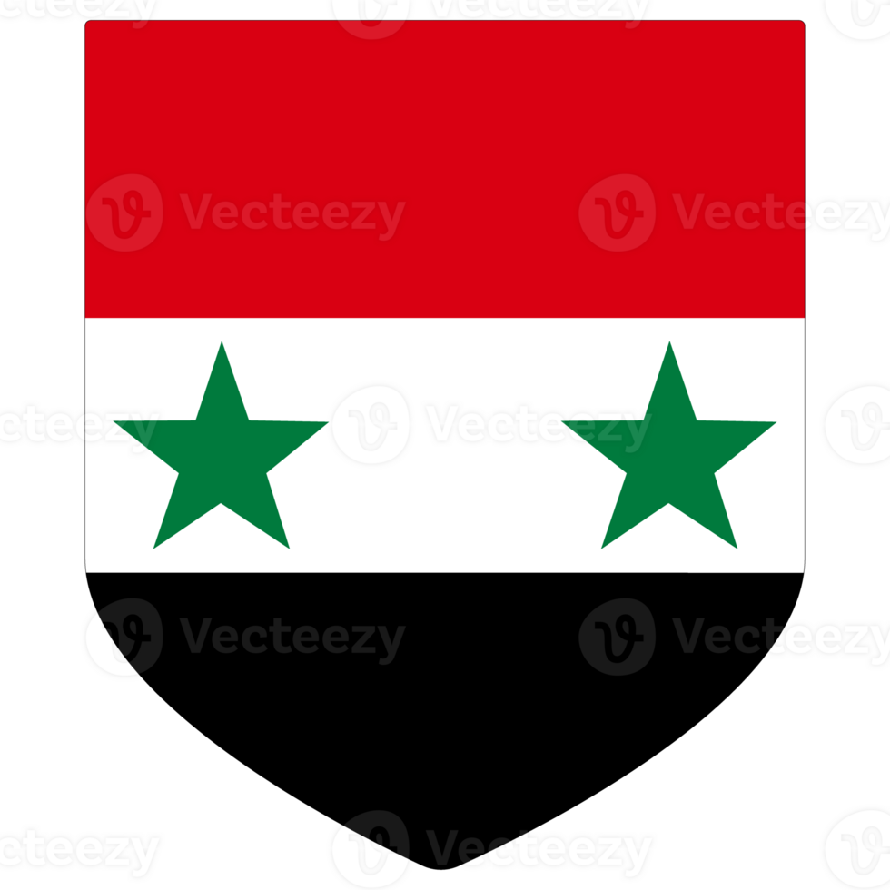 Syria flag. Flag of Syria in design shape png