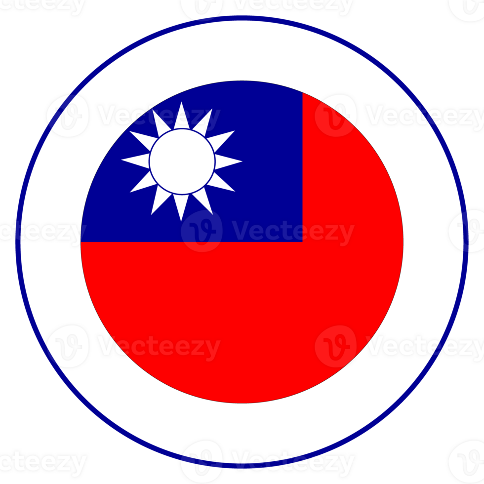 Flag of Taiwan in shape. Taiwan flag in shape. png