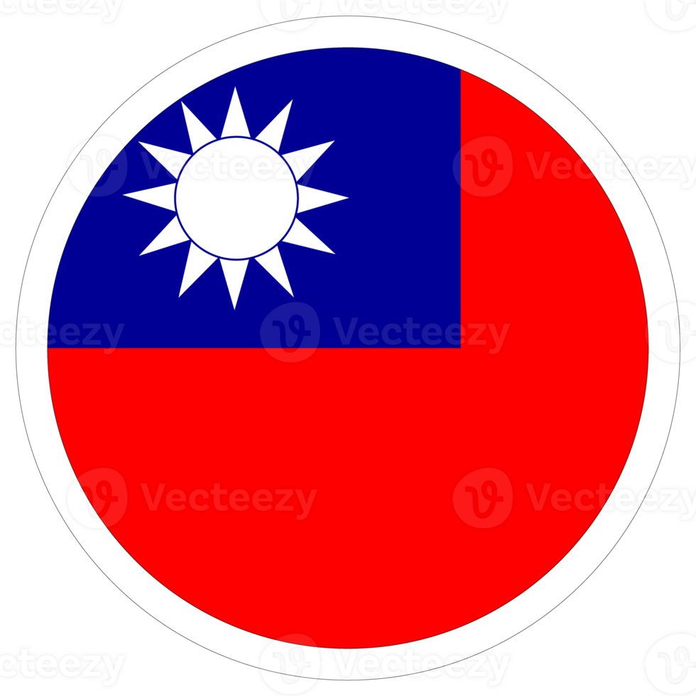 Flag of Taiwan in shape. Taiwan flag in shape. png