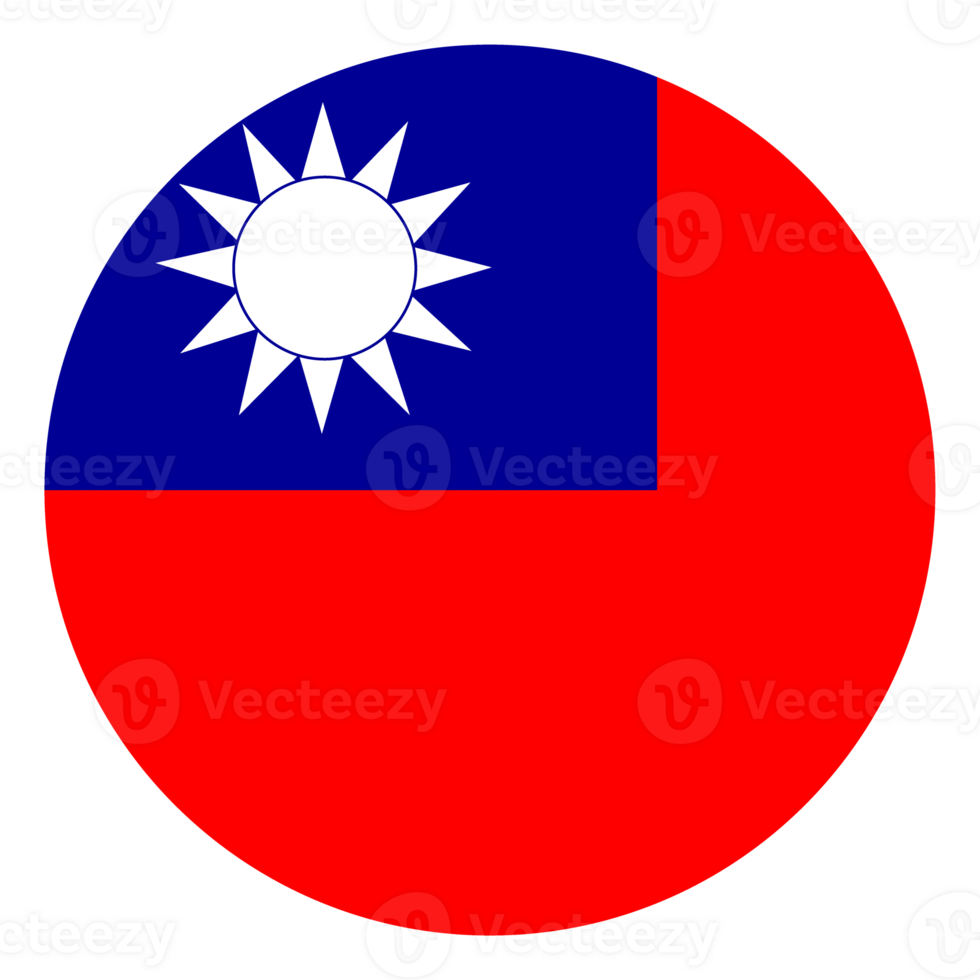 Flag of Taiwan in shape. Taiwan flag in shape. png