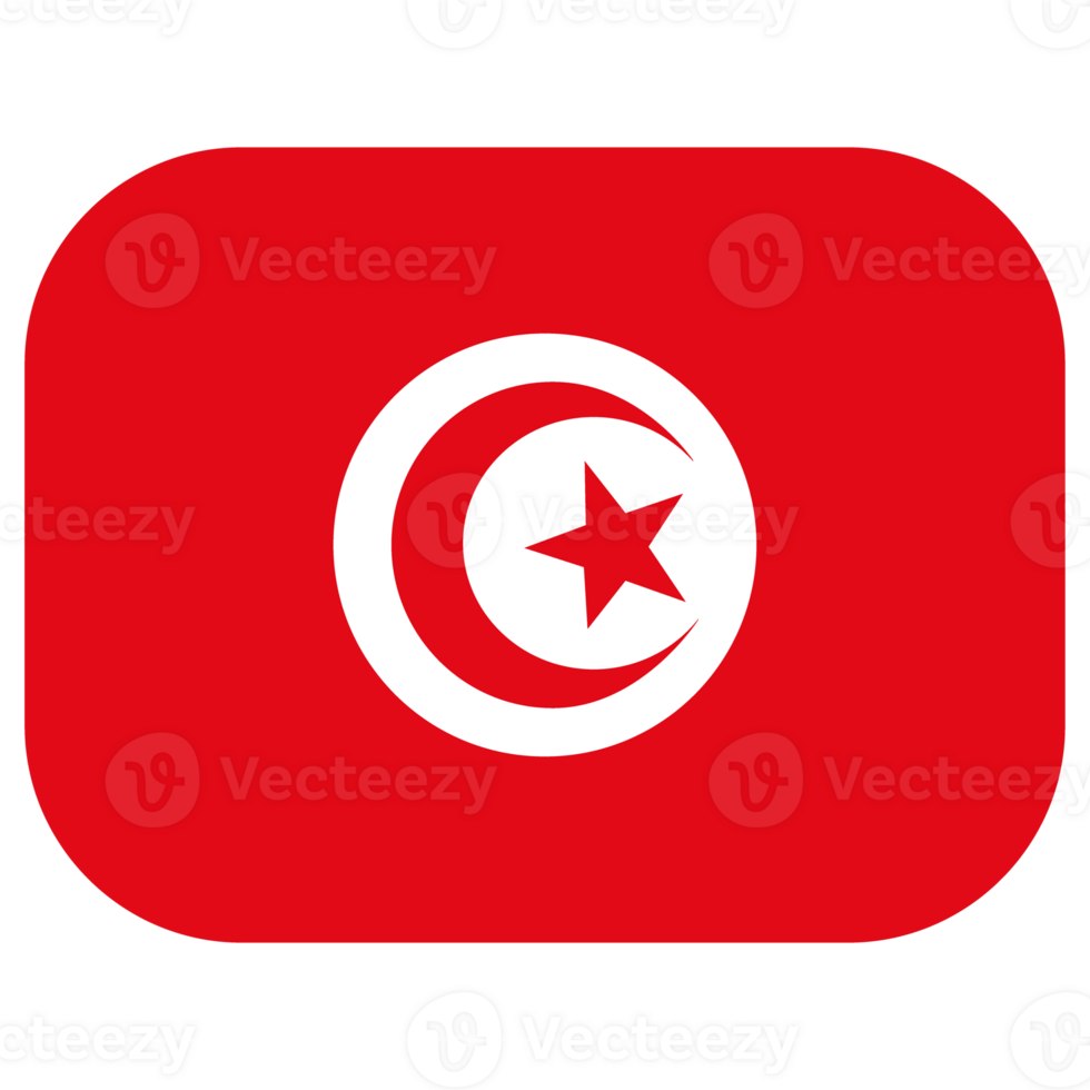 Flag of Tunisia. Tunisia flag with the design shape png
