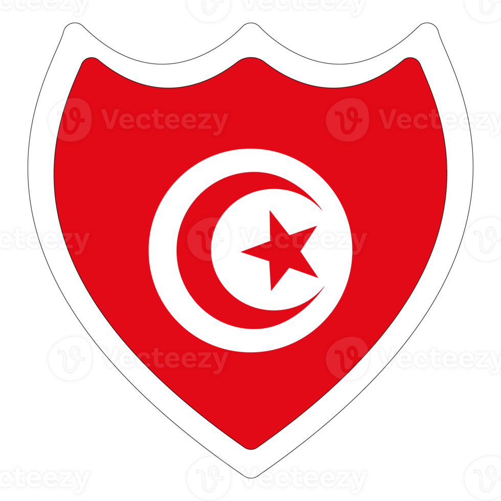 Flag of Tunisia. Tunisia flag with the design shape png