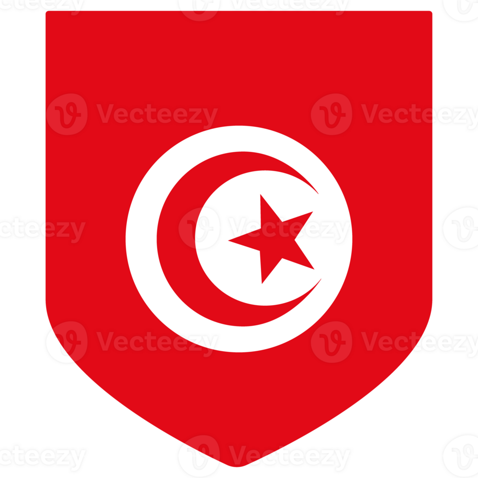 Flag of Tunisia. Tunisia flag with the design shape png