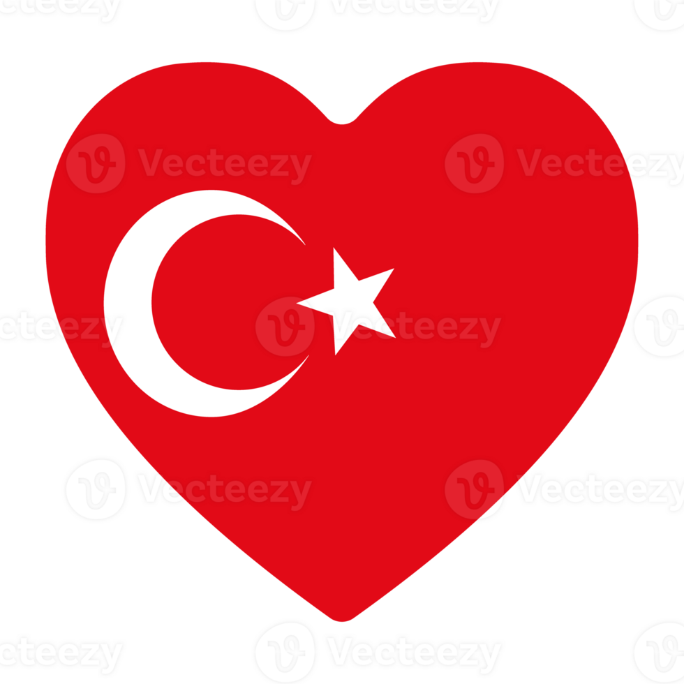Flag of Turkey in shape. Turkey flag in shape. png