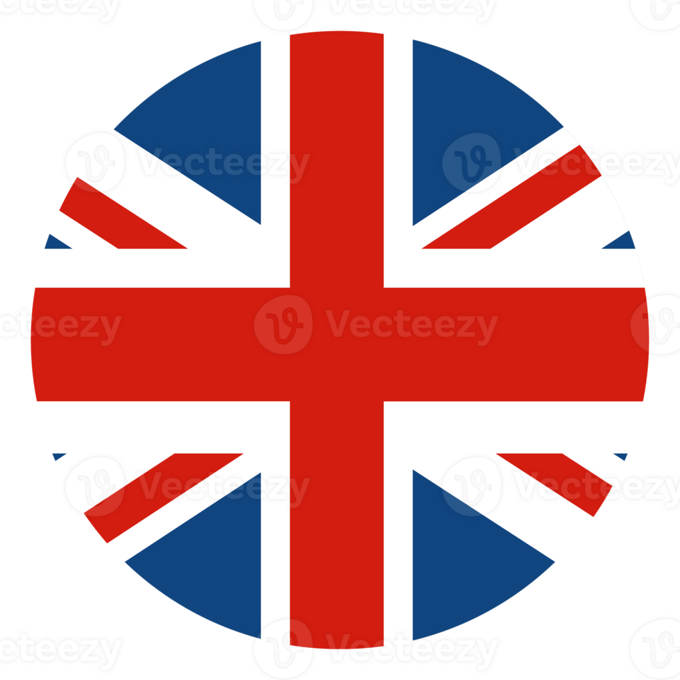 United Kingdom flag circle. Flag of UK in round circle png
