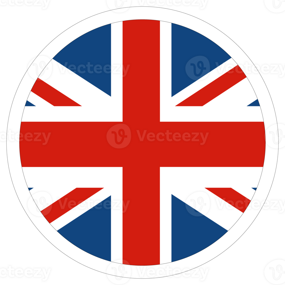 United Kingdom flag circle. Flag of UK in round circle png