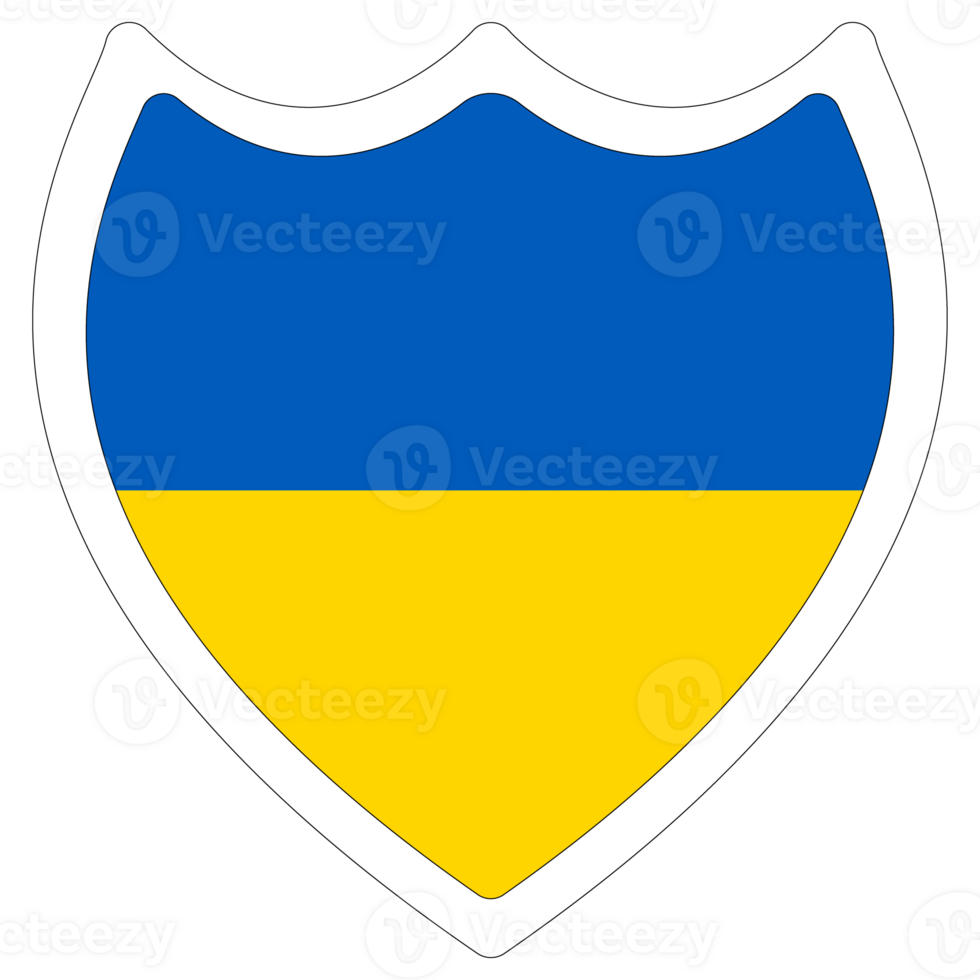 Ukraine flag in design shape. Flag of Ukraine in design shape. png