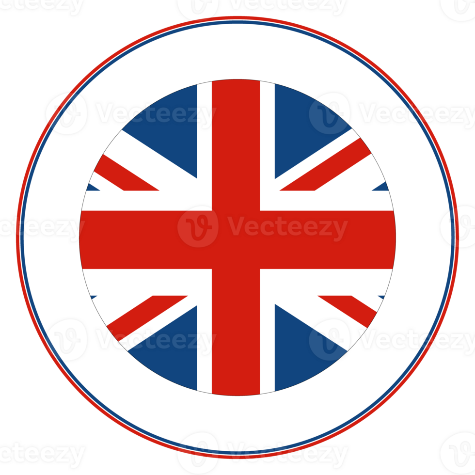 United Kingdom flag circle. Flag of UK in round circle png