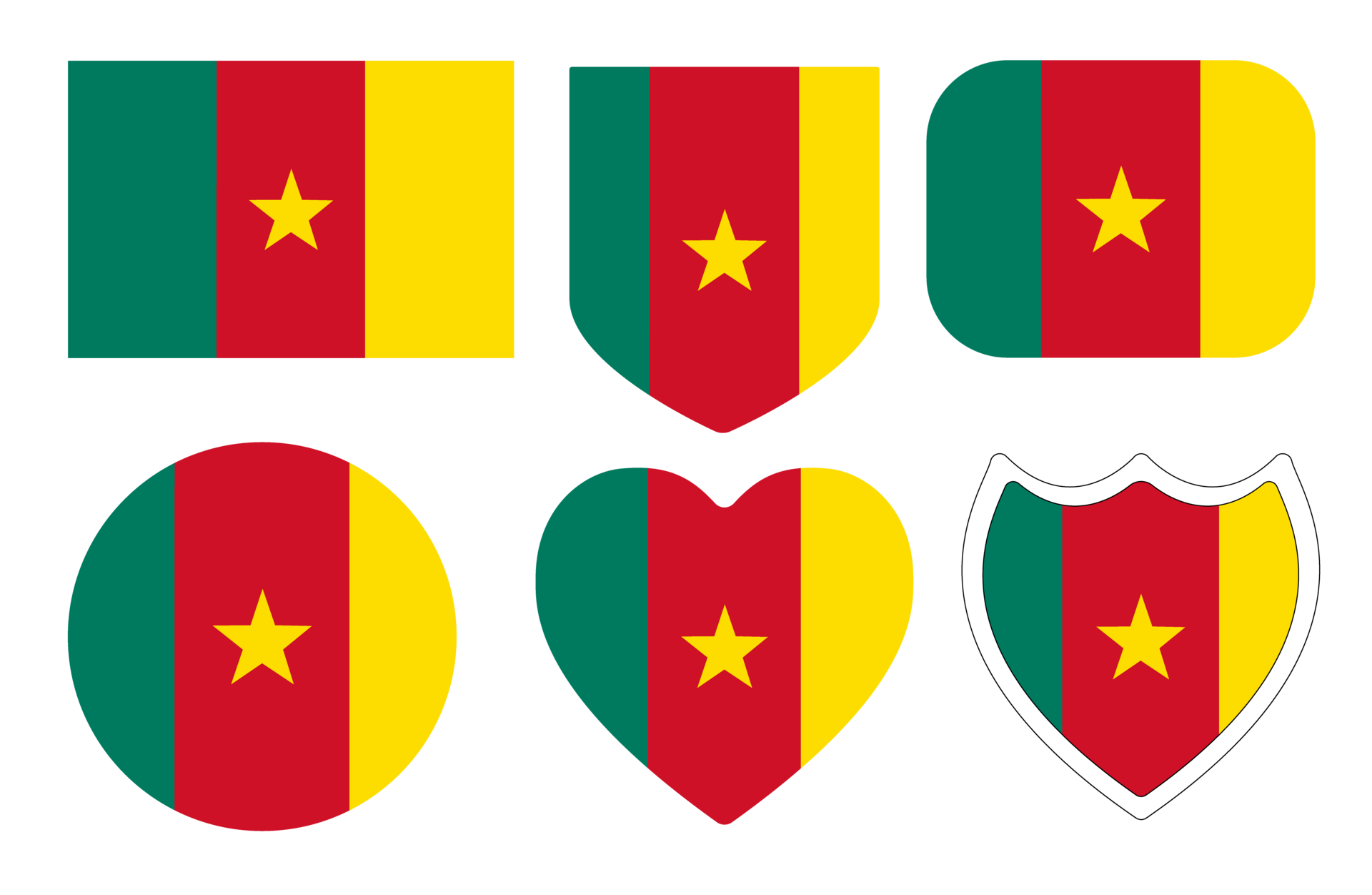 Cameroon Flag Of Brush Collection Vector Hd Images, Cameroon Flag Brush, Cameroo