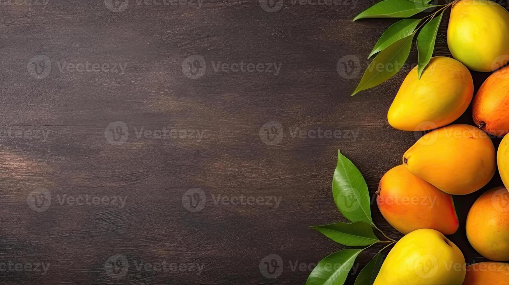 Ripe mango mockup and copy space with a gradient background, photo