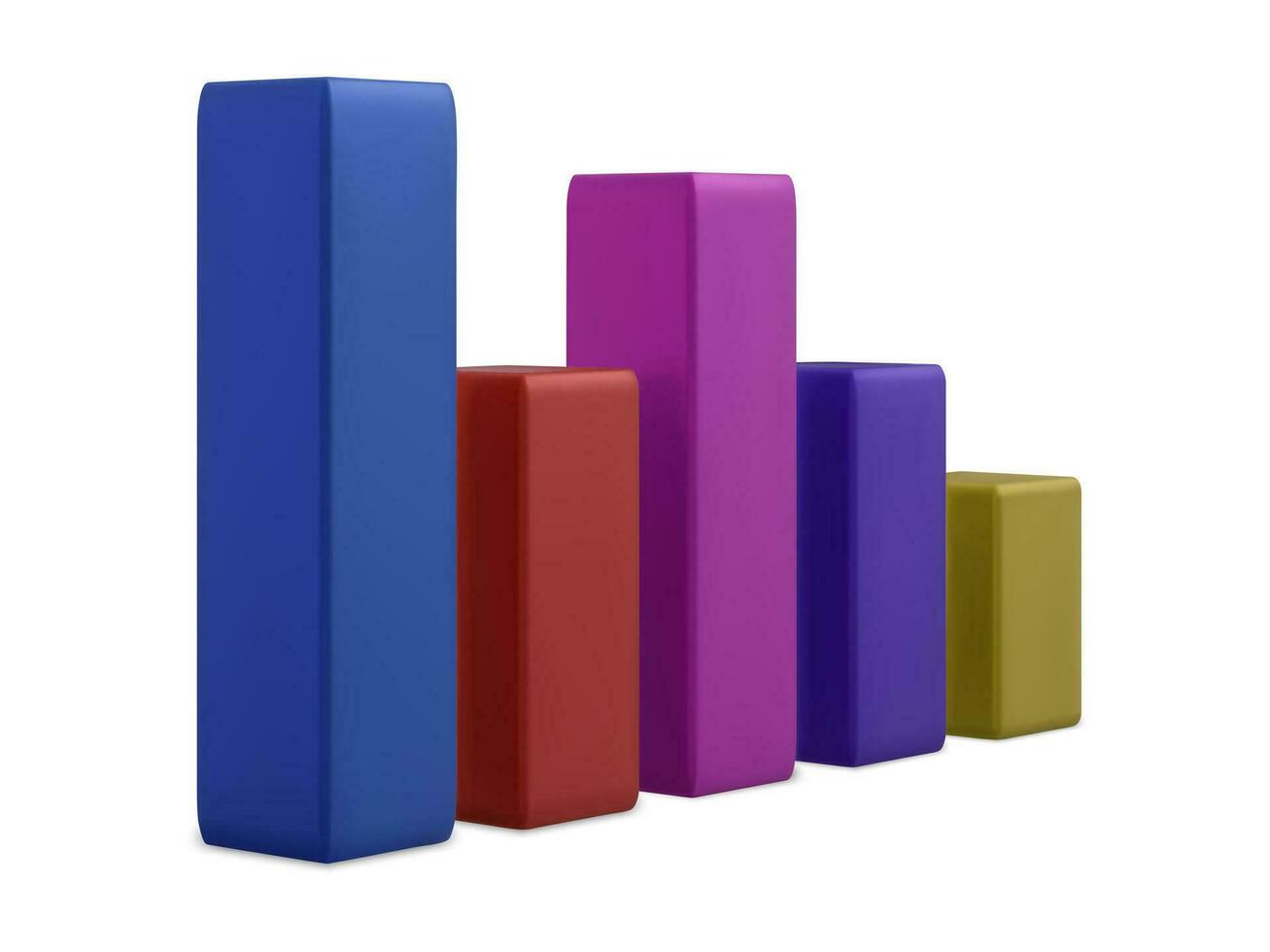 Data analysis concept banner. Growing bars graphic. Digital marketing. Vector illustration
