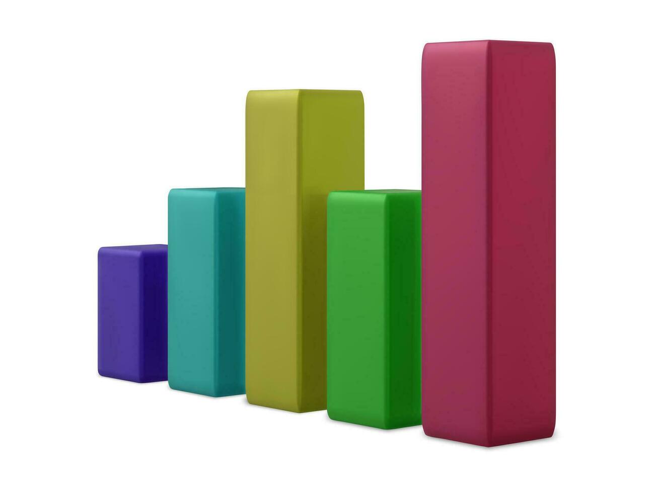 Data analysis concept banner. Growing bars graphic. Digital marketing. Vector illustration