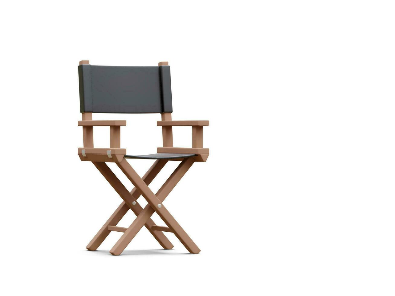 3d realistic director chair isolated on light background. Vector