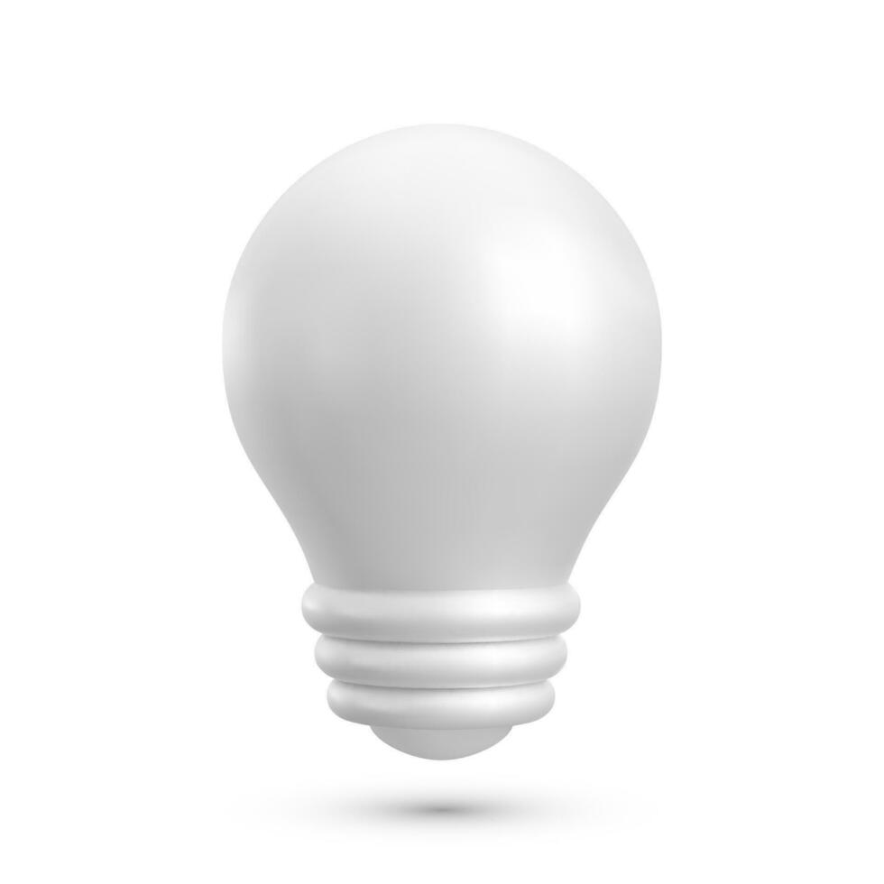 3d realistic light bulb icon.Vector illustration vector