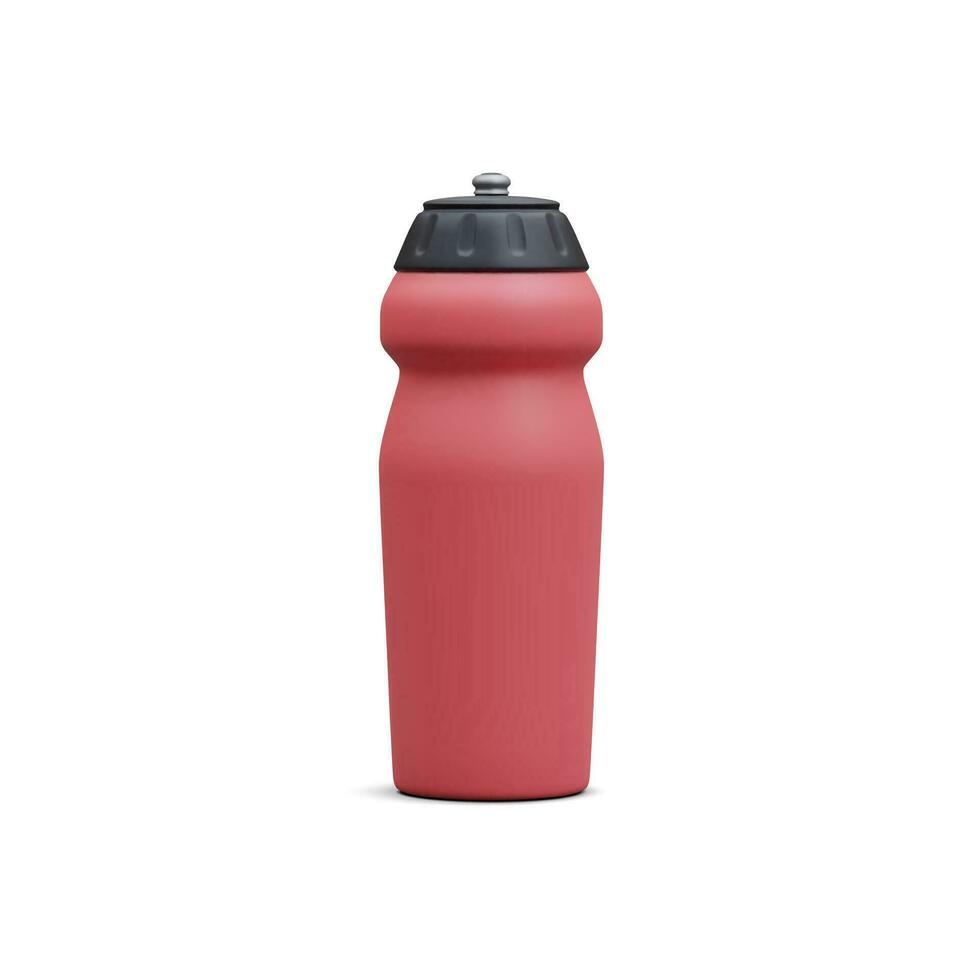 3d realistic colour bottle whith water isolated on white background. Whey protein. Sport nutrition. Vector illustration