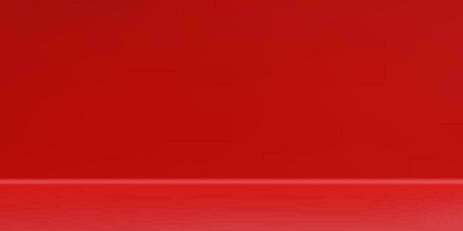 Red empty room with copy space for display of content design. Horizontal template for design. Banner for advertise product on website. Vector illustration