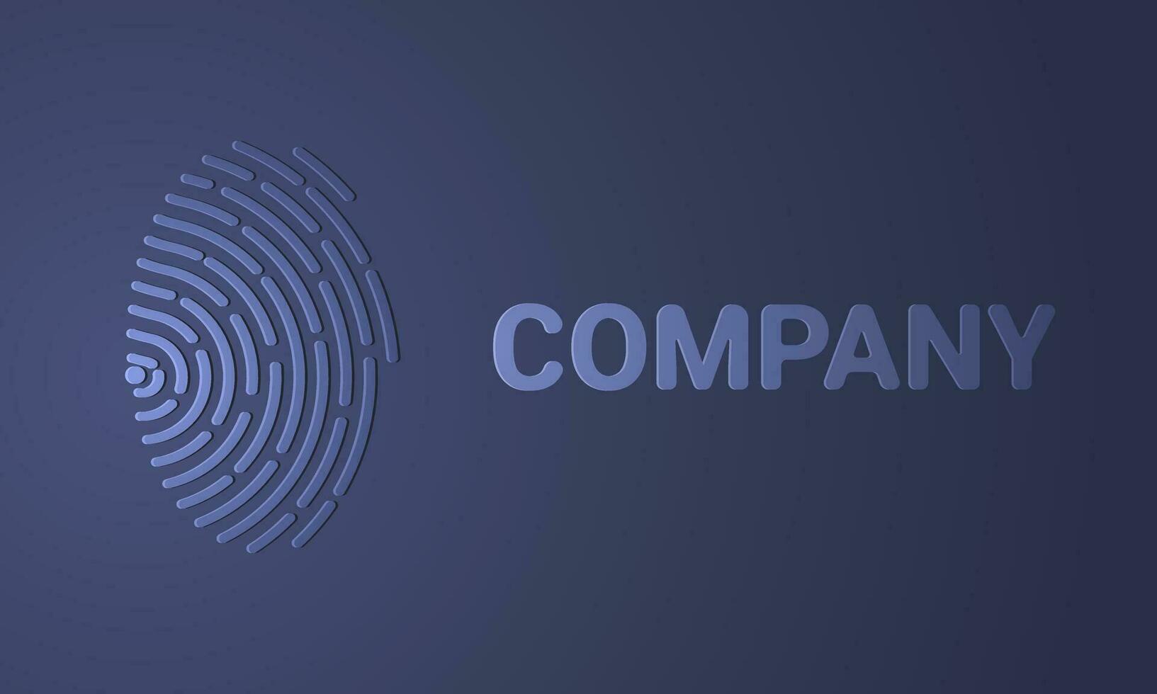 Vector illustration of security fingerprint authentication. Finger identity. Technology biometric illustration