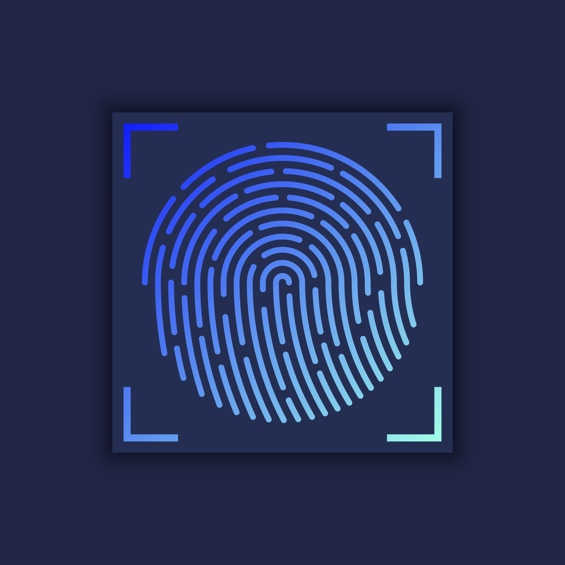 Vector illustration of security fingerprint authentication. Finger