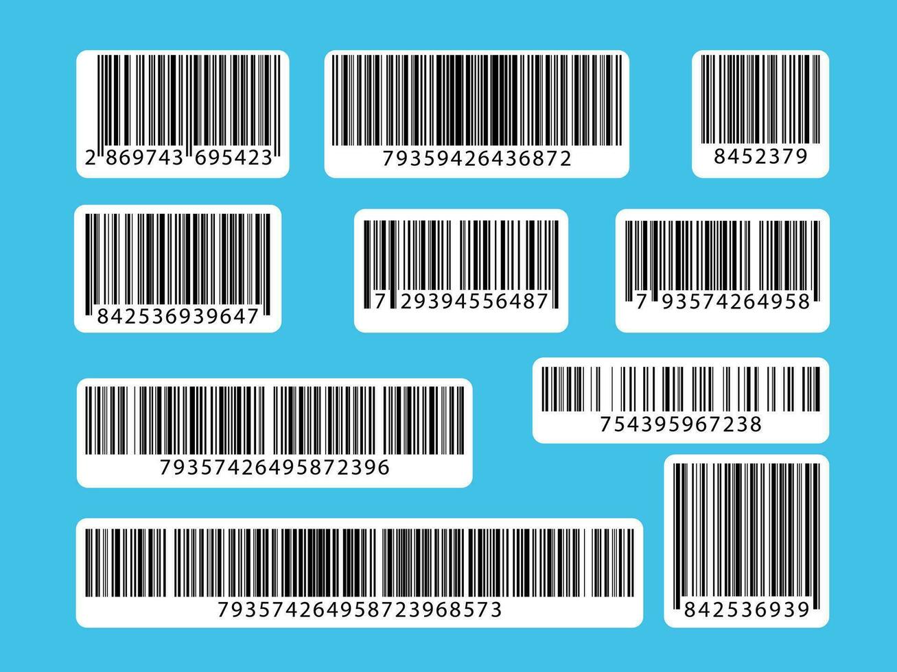 Set of barcodes. Collection QR codes. Vector illustration