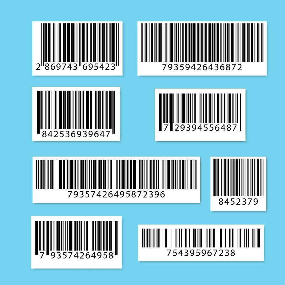 Set of barcodes. Collection QR codes. Vector illustration